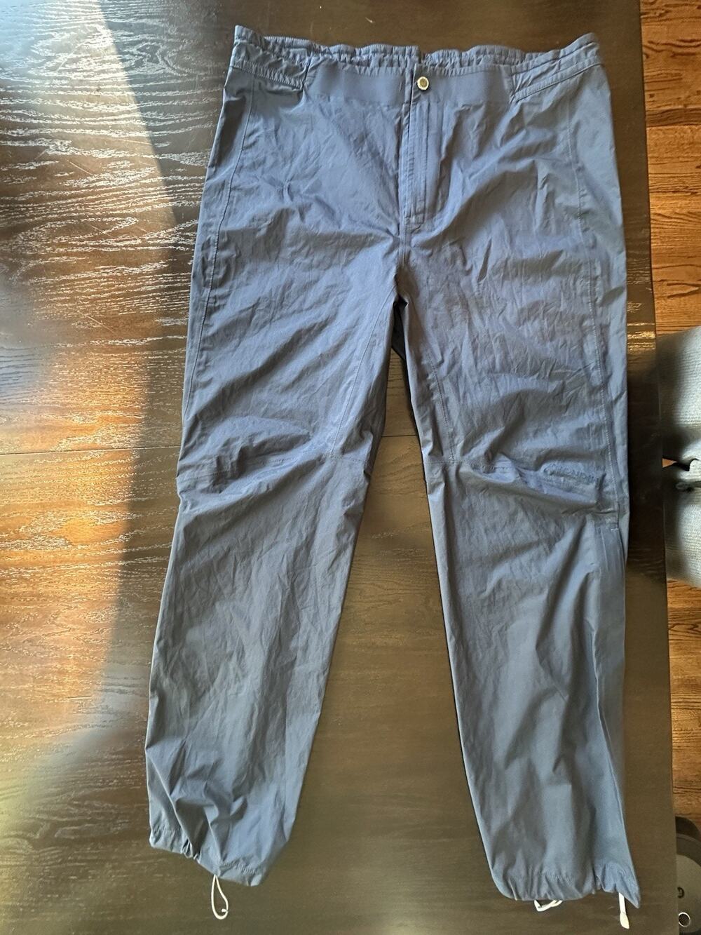 Houdini Sportswear Technical Outdoor Pants Mens Large Blue Gray Hiking Climbing